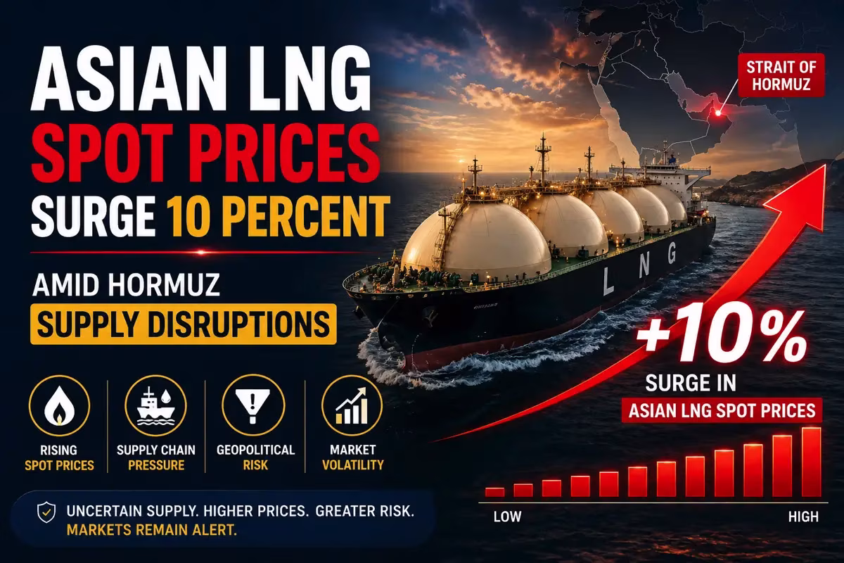 Asian LNG spot prices surge 10% due to Hormuz supply disruptions. from Stockmark.it